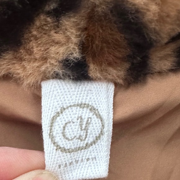 CY Fashion Leopard Print Faux Fur Open Front Jacket Shawl Collar Medium NJ5693 - Picture 2 of 7